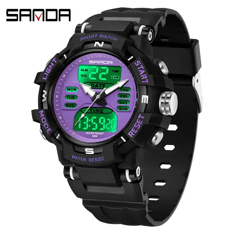 Sanda Digital Countdown Watch for Men Women Multi-Color - Image 2