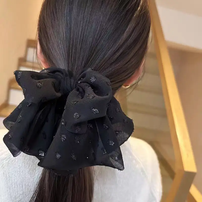 Black Star Hairpin with Bow Clip for Women — feature 2