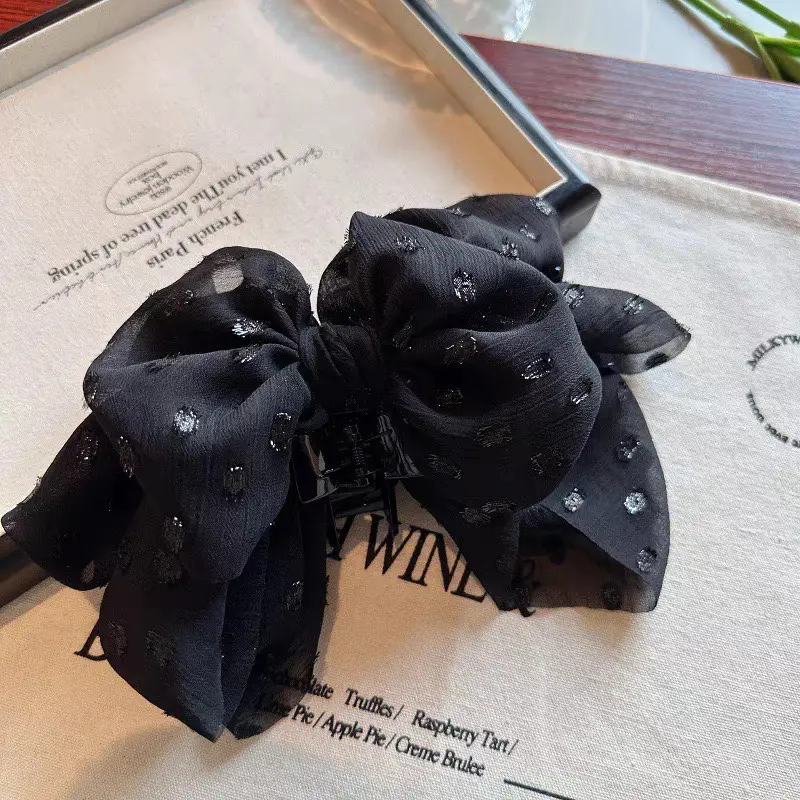 Black Star Hairpin with Bow Clip for Women — feature 4