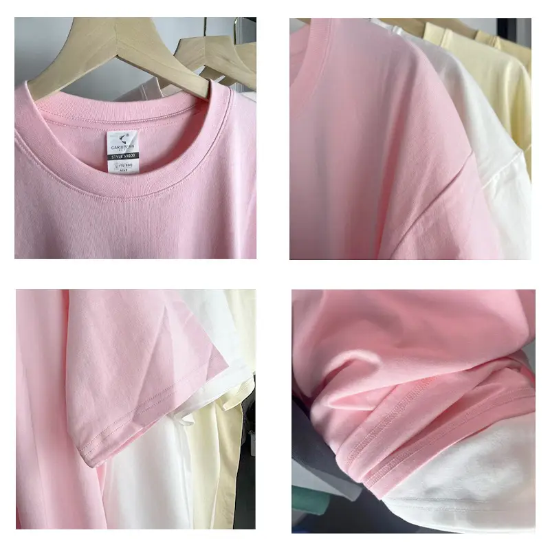 220g Combed Cotton Crew Neck T-Shirt for Men - Image 13