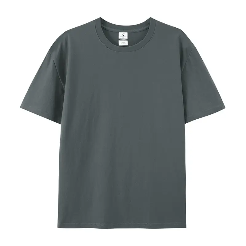 220g Combed Cotton Crew Neck T-Shirt for Men - Image 7