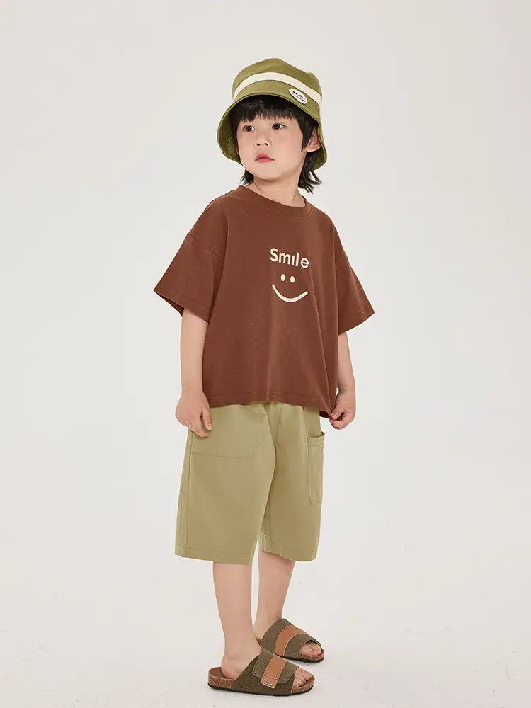 Boys T-Shirt Smiley Cotton Shorts Summer Wear - Image 6