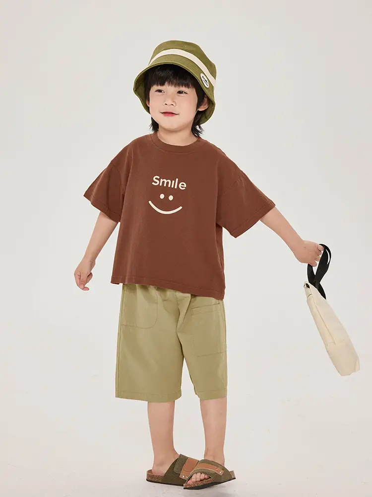 Boys T-Shirt Smiley Cotton Shorts Summer Wear - Image 7