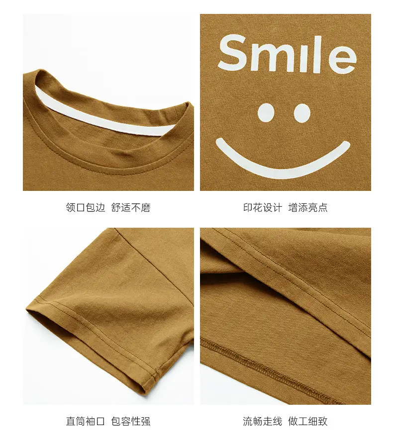 Boys T-Shirt Smiley Cotton Shorts Summer Wear — feature 8