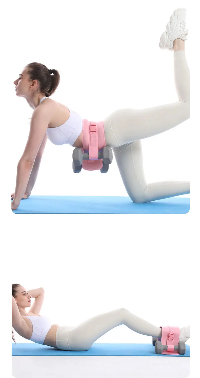 Professional Hip Thrust Weight Belt Pink Black Adjustable — feature 12