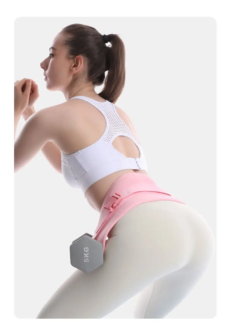 Professional Hip Thrust Weight Belt Pink Black Adjustable — feature 13