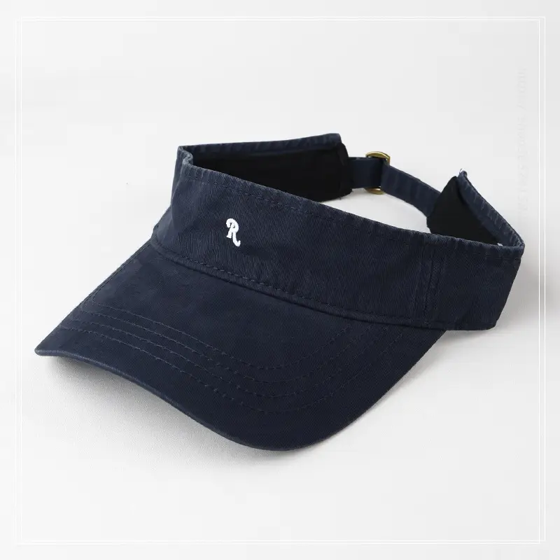Women's White Korean Style Sunscreen Cap with Embroidered Logo