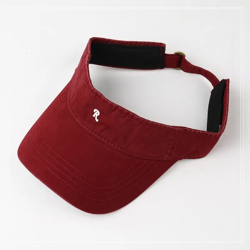 Women's White Korean Style Sunscreen Cap with Embroidered Logo