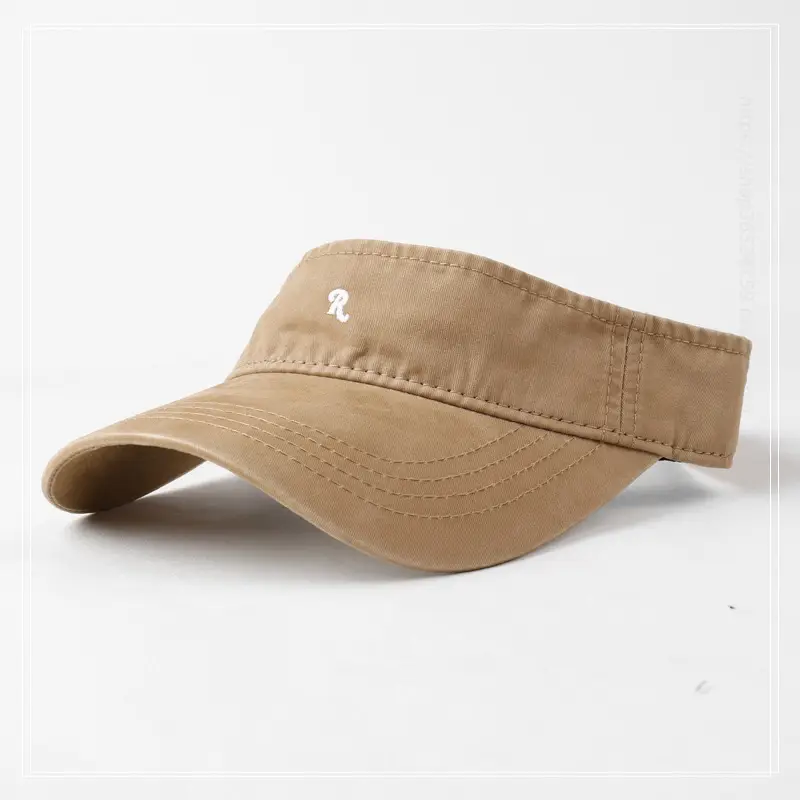 Women's White Korean Style Sunscreen Cap with Embroidered Logo — feature 10