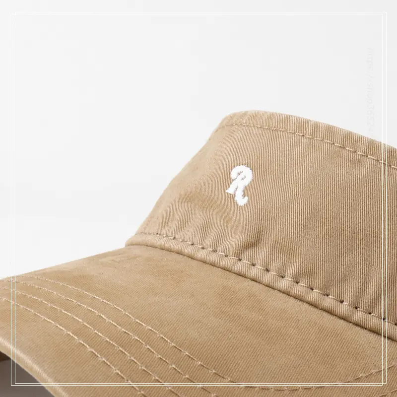 Women's White Korean Style Sunscreen Cap with Embroidered Logo — feature 15
