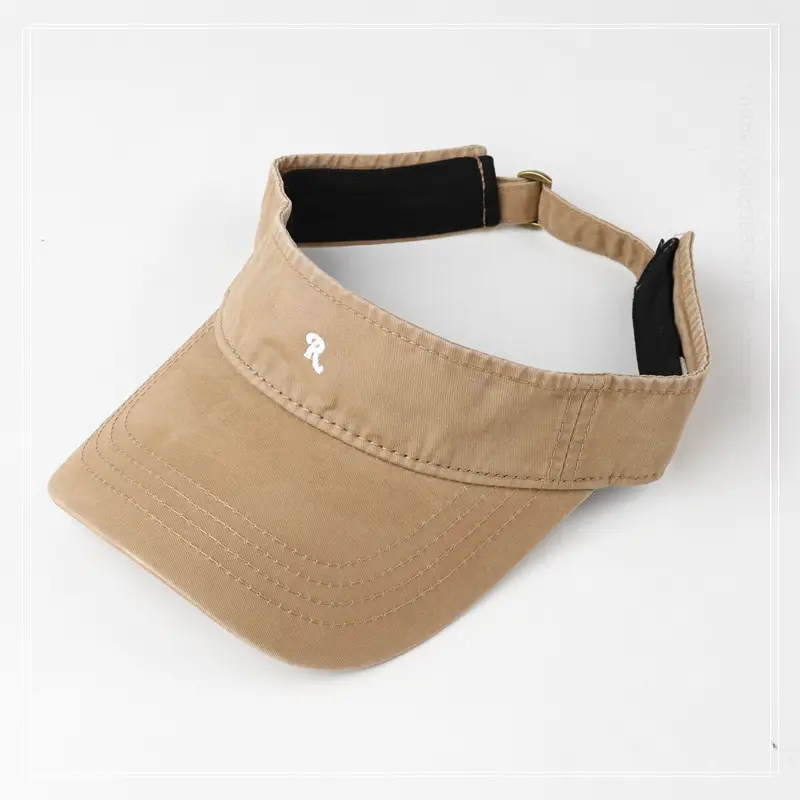 Women's White Korean Style Sunscreen Cap with Embroidered Logo — feature 16