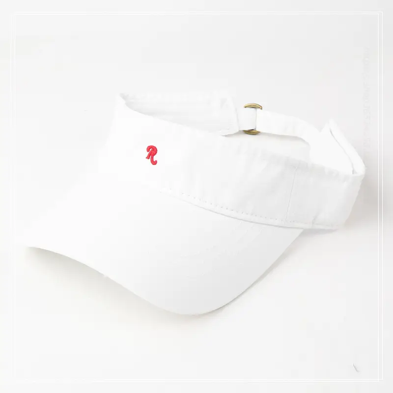 Women's White Korean Style Sunscreen Cap with Embroidered Logo — feature 6