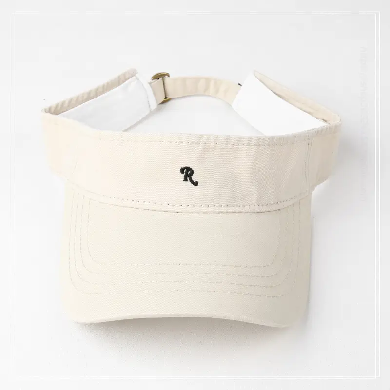 Women's White Korean Style Sunscreen Cap with Embroidered Logo — feature 8