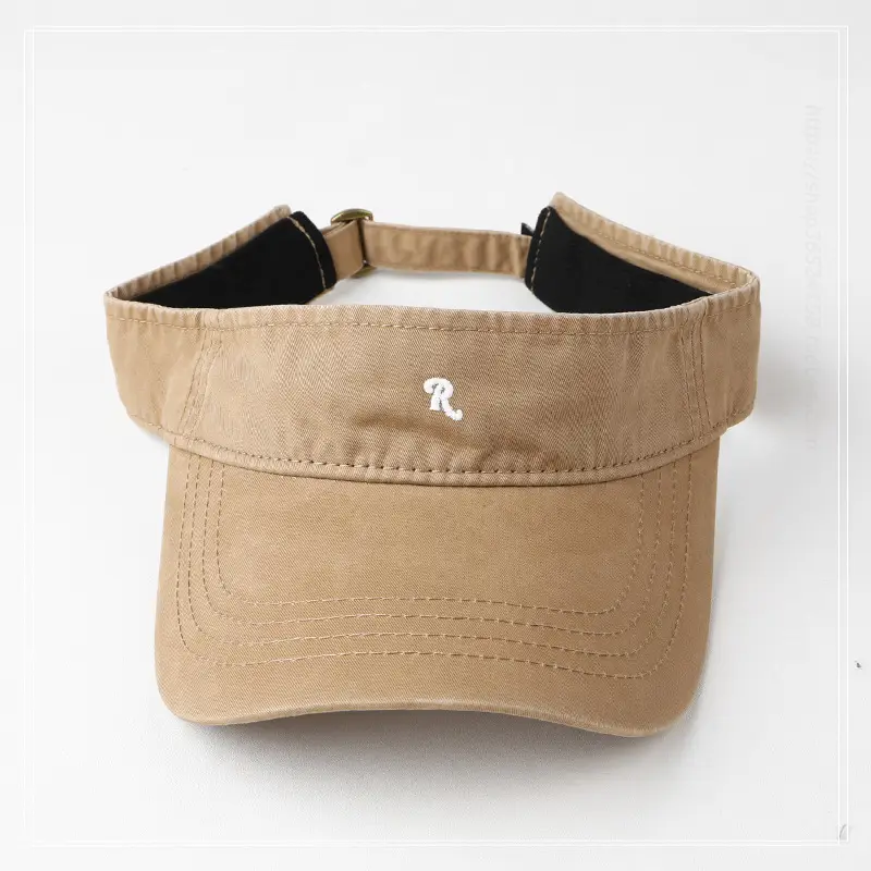 Women's White Korean Style Sunscreen Cap with Embroidered Logo — feature 9