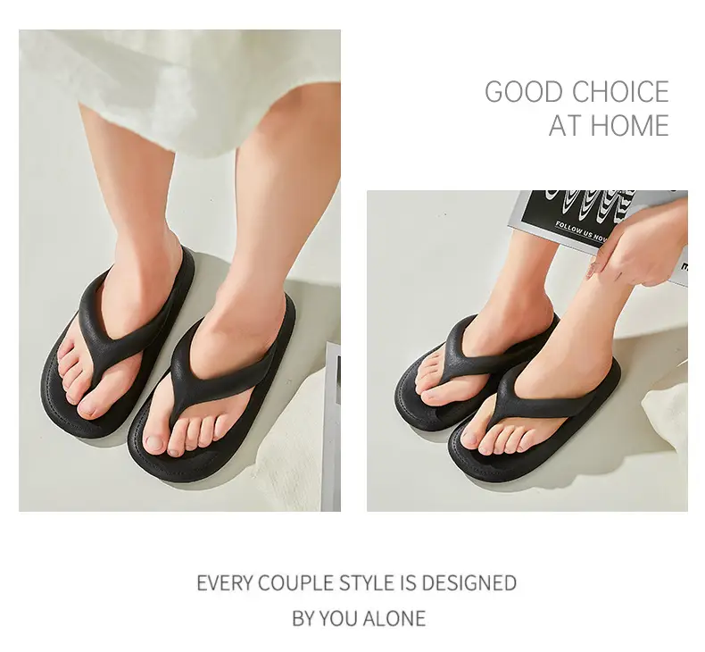 Feeling Flip-flops Women's Summer Outer Wear 2024 New Couple Non-slip Seaside Clip Flip-flops High-end Sandals and Slippers — feature 13