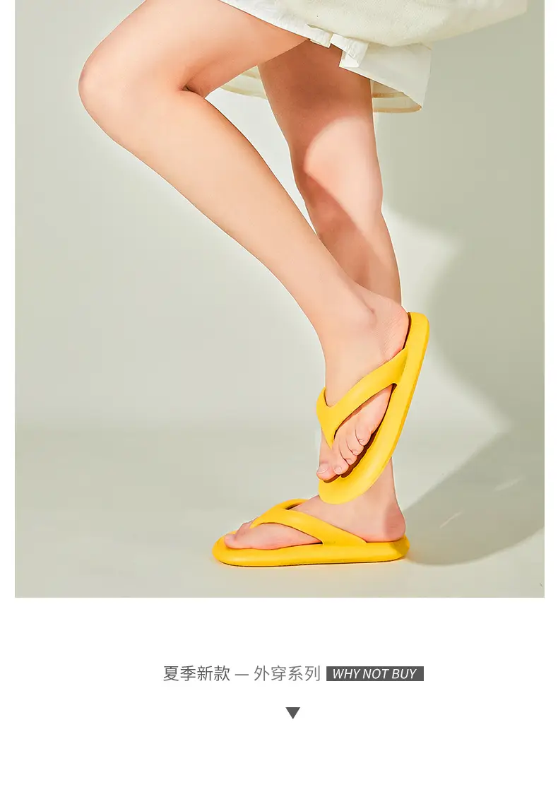 Feeling Flip-flops Women's Summer Outer Wear 2024 New Couple Non-slip Seaside Clip Flip-flops High-end Sandals and Slippers — feature 3