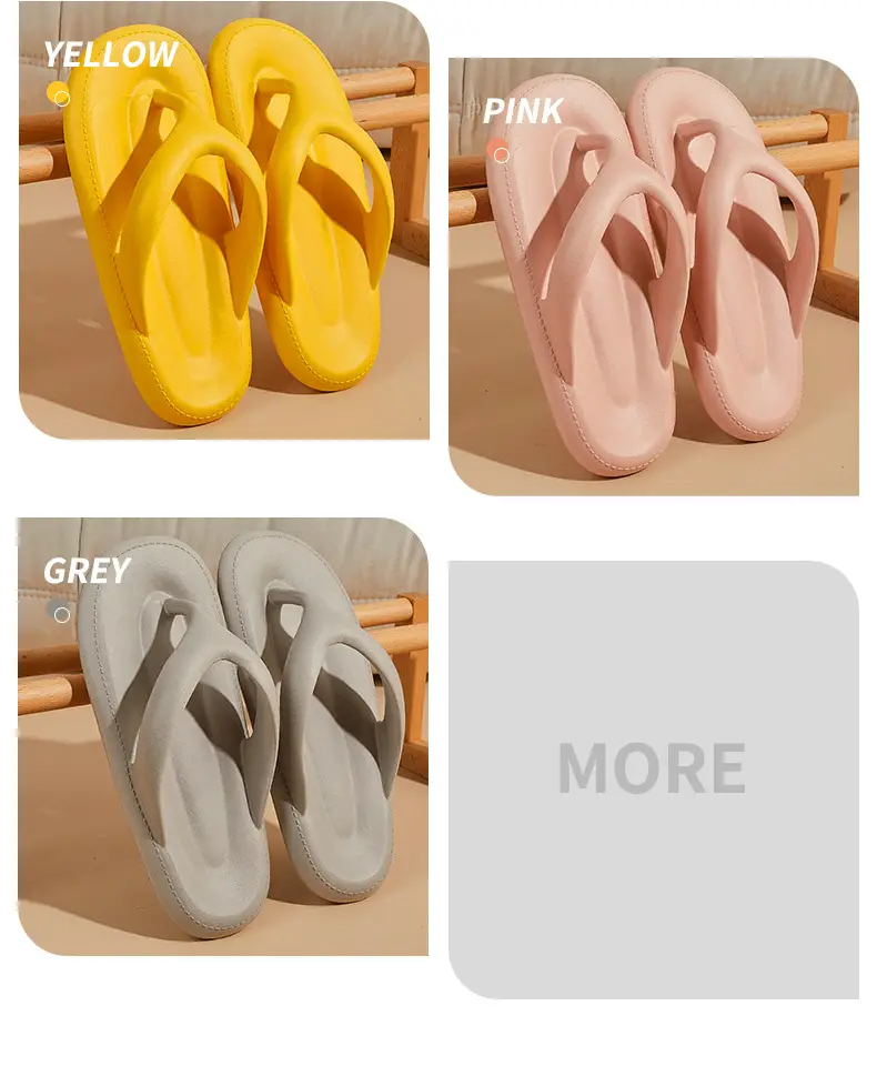 Feeling Flip-flops Women's Summer Outer Wear 2024 New Couple Non-slip Seaside Clip Flip-flops High-end Sandals and Slippers — feature 9