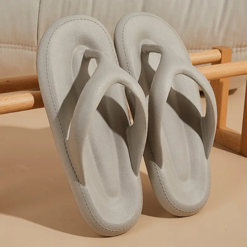 Feeling Flip-flops Women's Summer Outer Wear 2024 New Couple Non-slip Seaside Clip Flip-flops High-end Sandals and Slippers - Image 3