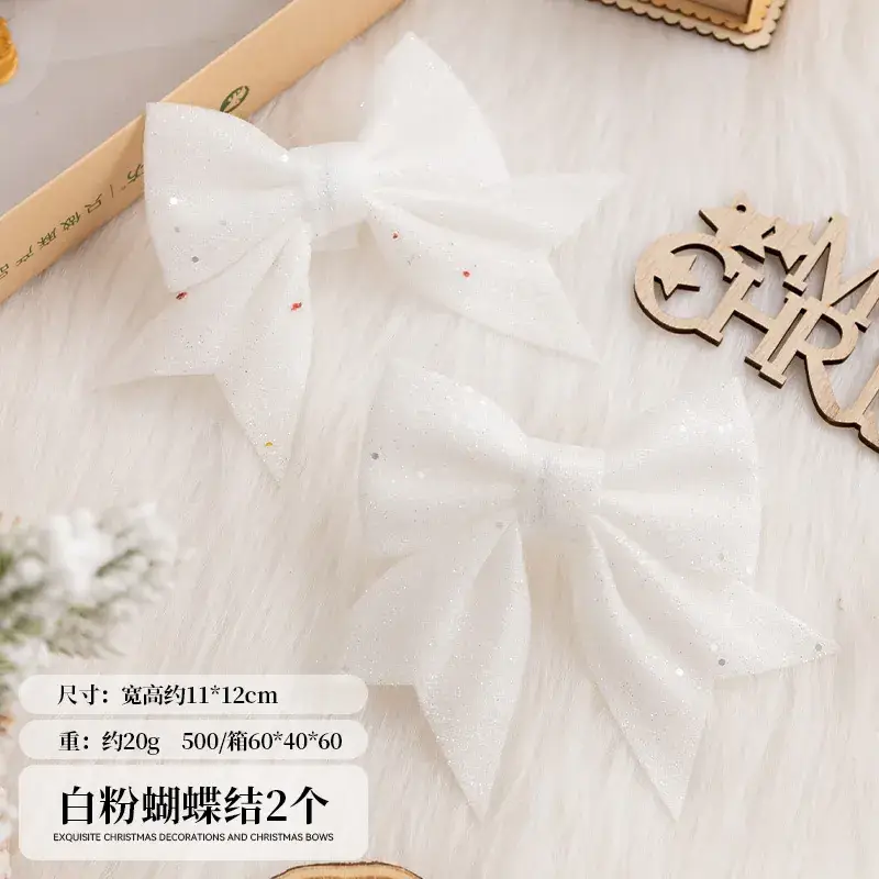 Golden Glitter Bow Accessories for Christmas Tree Decor - Image 4