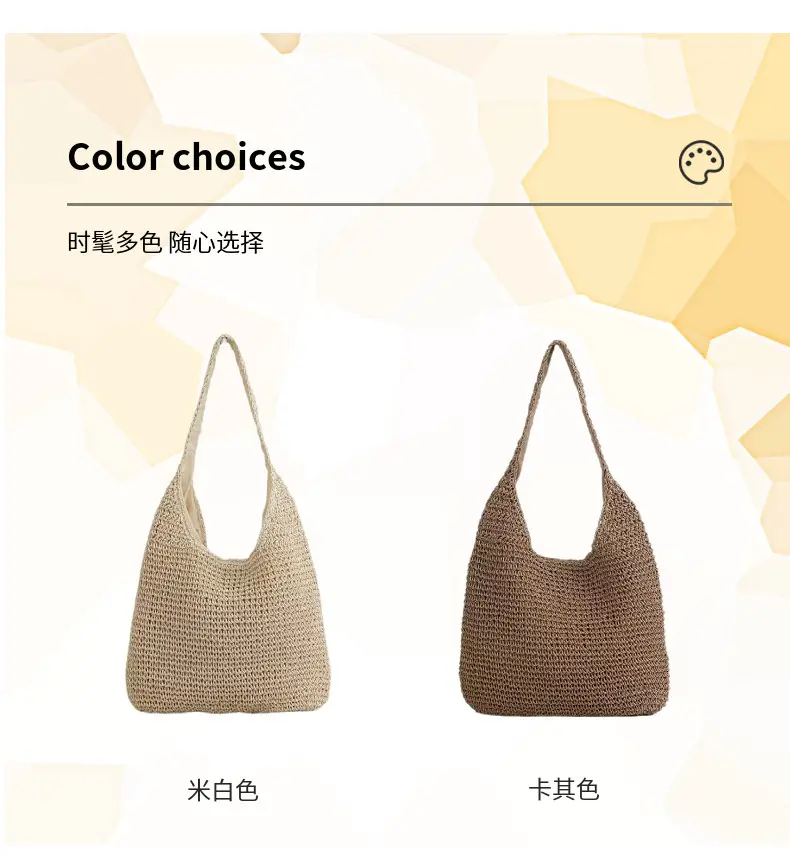 Handmade Woven Straw Tote Bag for Women Large Capacity — feature 5