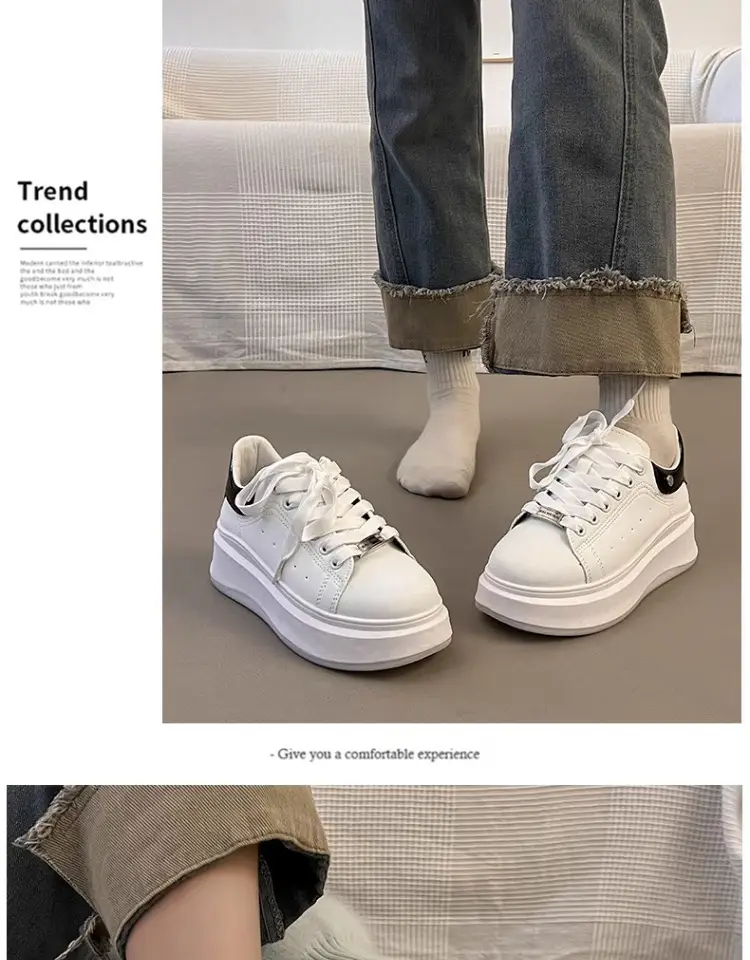 McQueen thick-soled small white shoes women's wholesale spring new explosions high-grade pine cake bottom casual versatile board shoes women's tide — feature 11