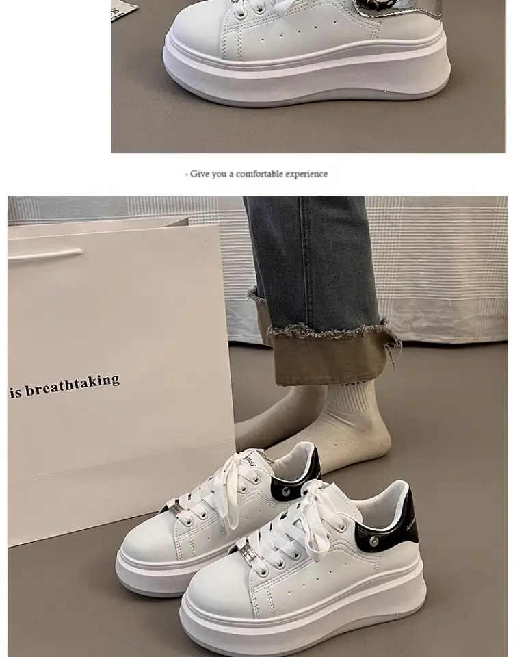 McQueen thick-soled small white shoes women's wholesale spring new explosions high-grade pine cake bottom casual versatile board shoes women's tide — feature 16