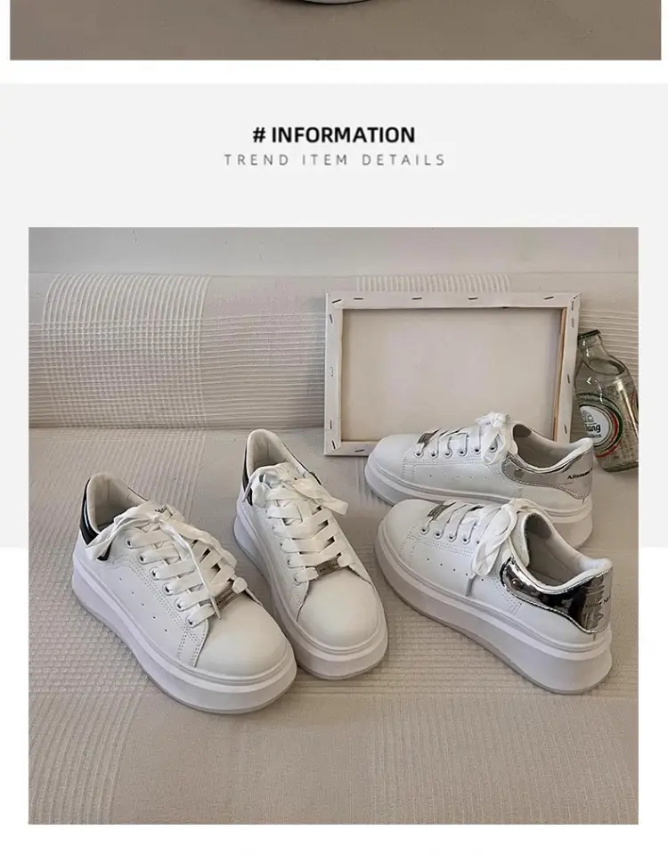 McQueen thick-soled small white shoes women's wholesale spring new explosions high-grade pine cake bottom casual versatile board shoes women's tide — feature 17