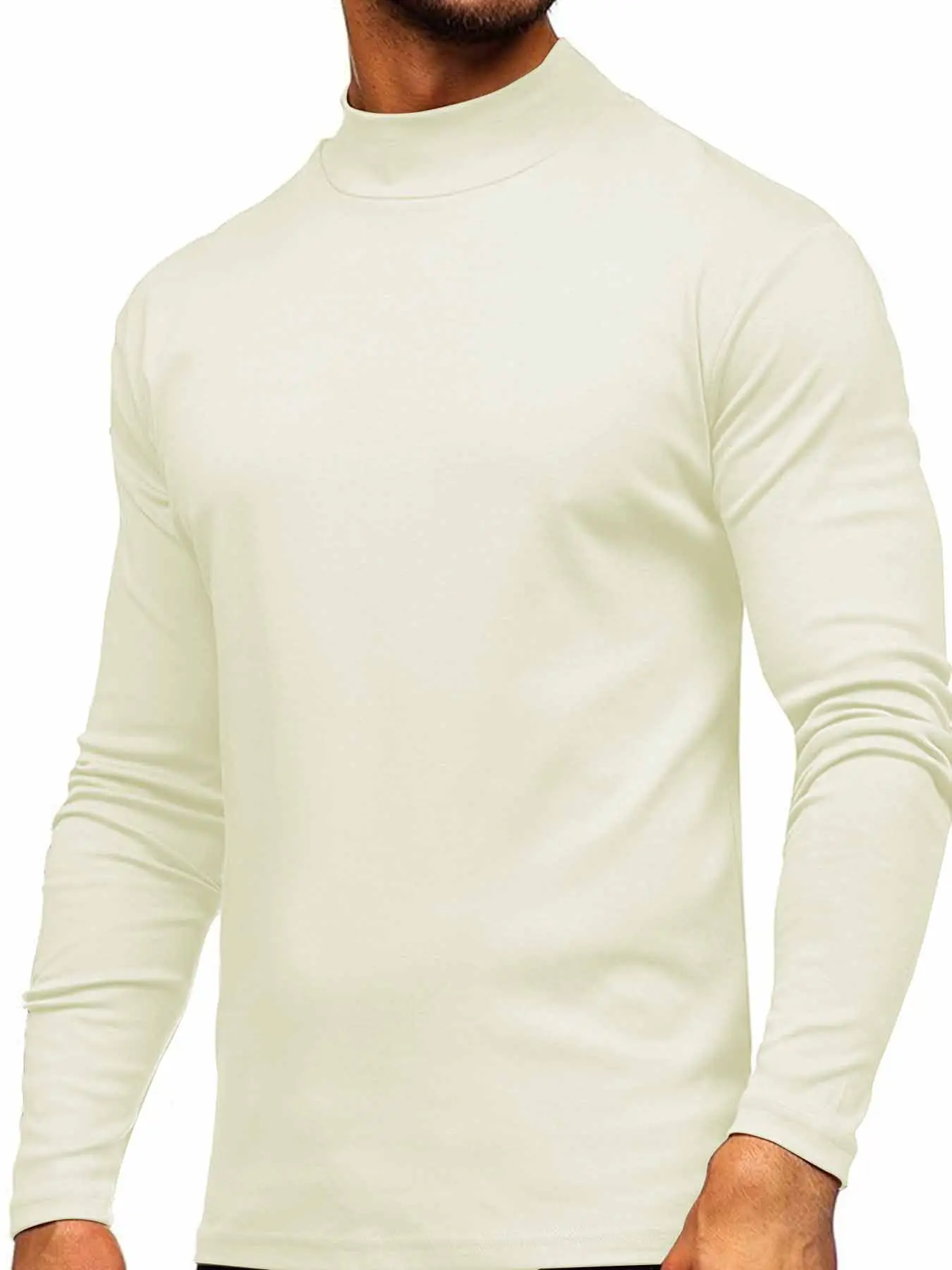 Men's Velvet Knitted Sweater Middle Collar Brown — feature 14