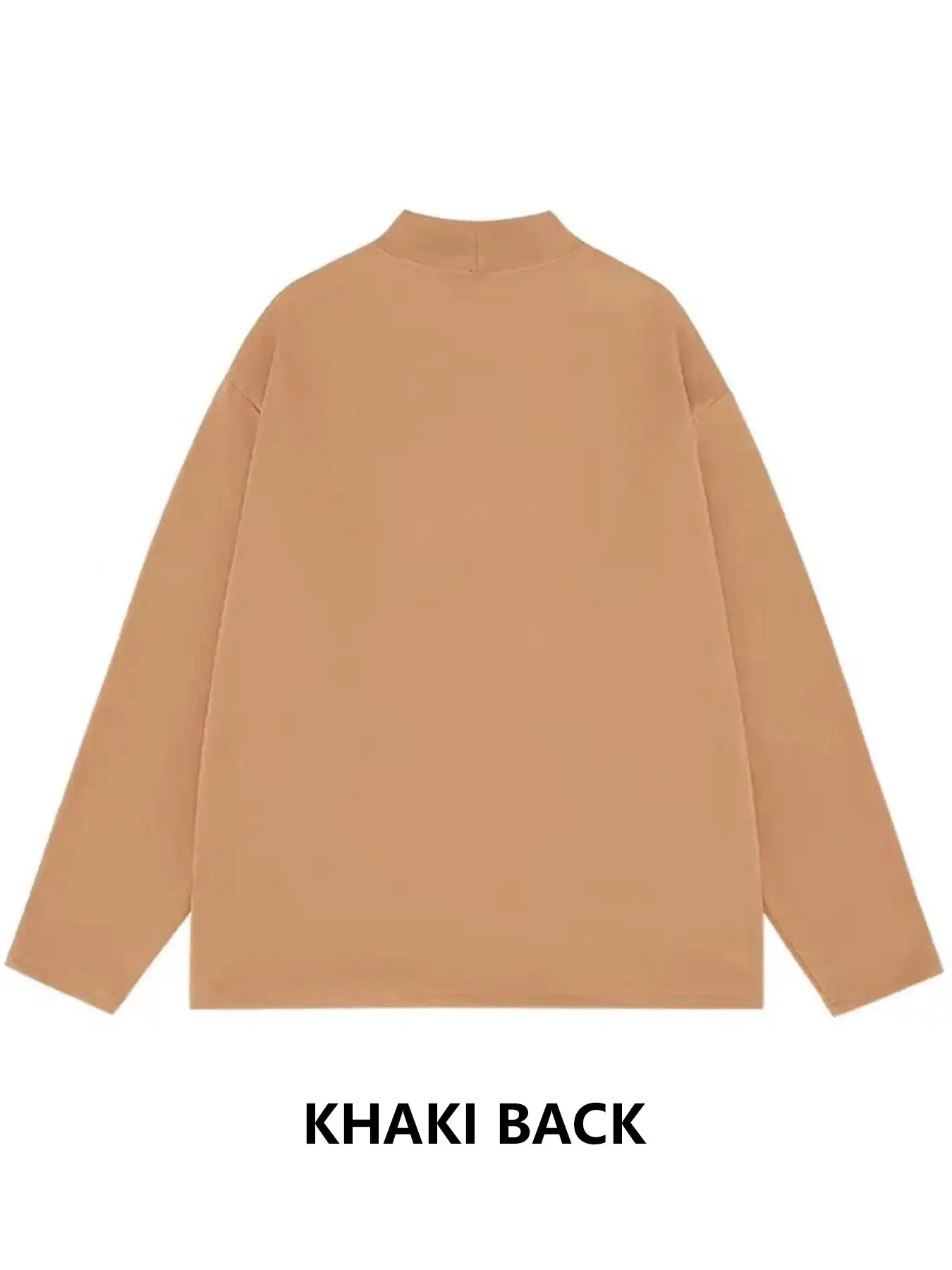 Men's Velvet Knitted Sweater Middle Collar Brown — feature 22