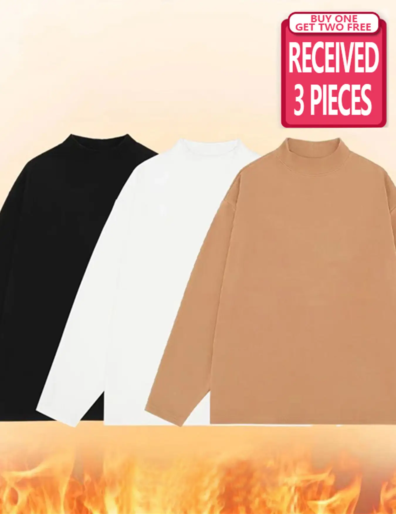 Men's Velvet Knitted Sweater Middle Collar Brown — feature 23