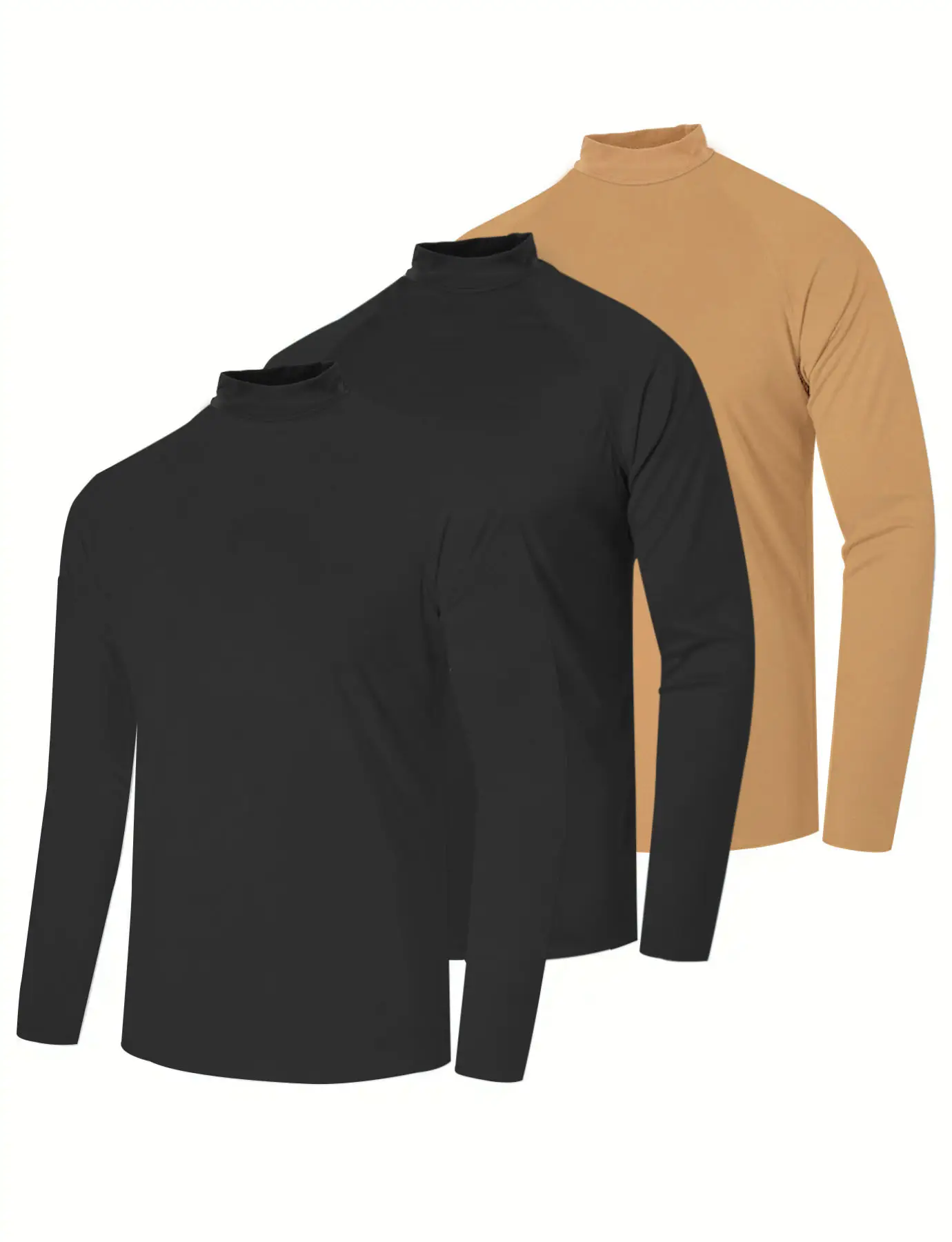 Men's Velvet Knitted Sweater Middle Collar Brown — feature 25