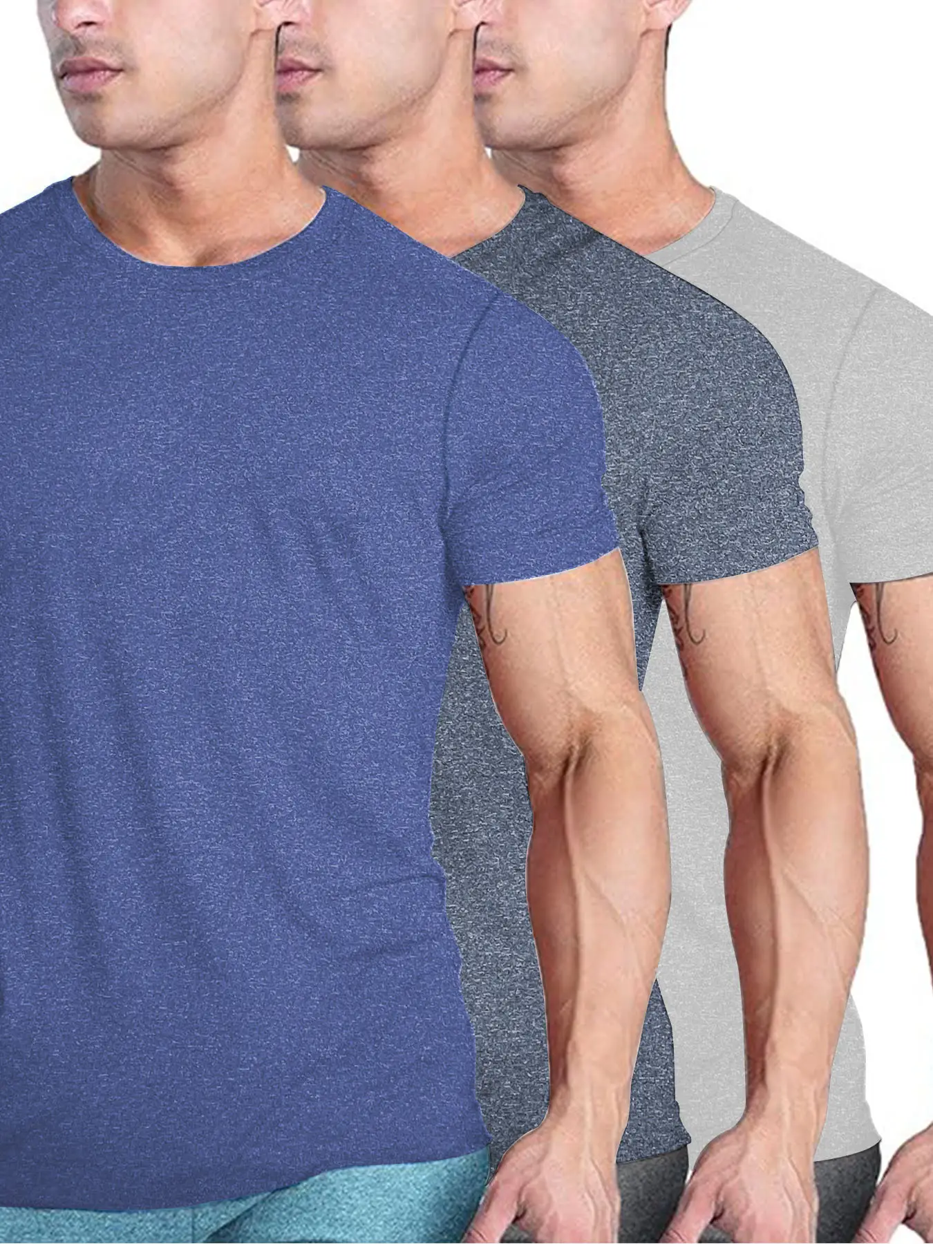 Men White Quick-Drying Crewneck T-Shirt — feature 10