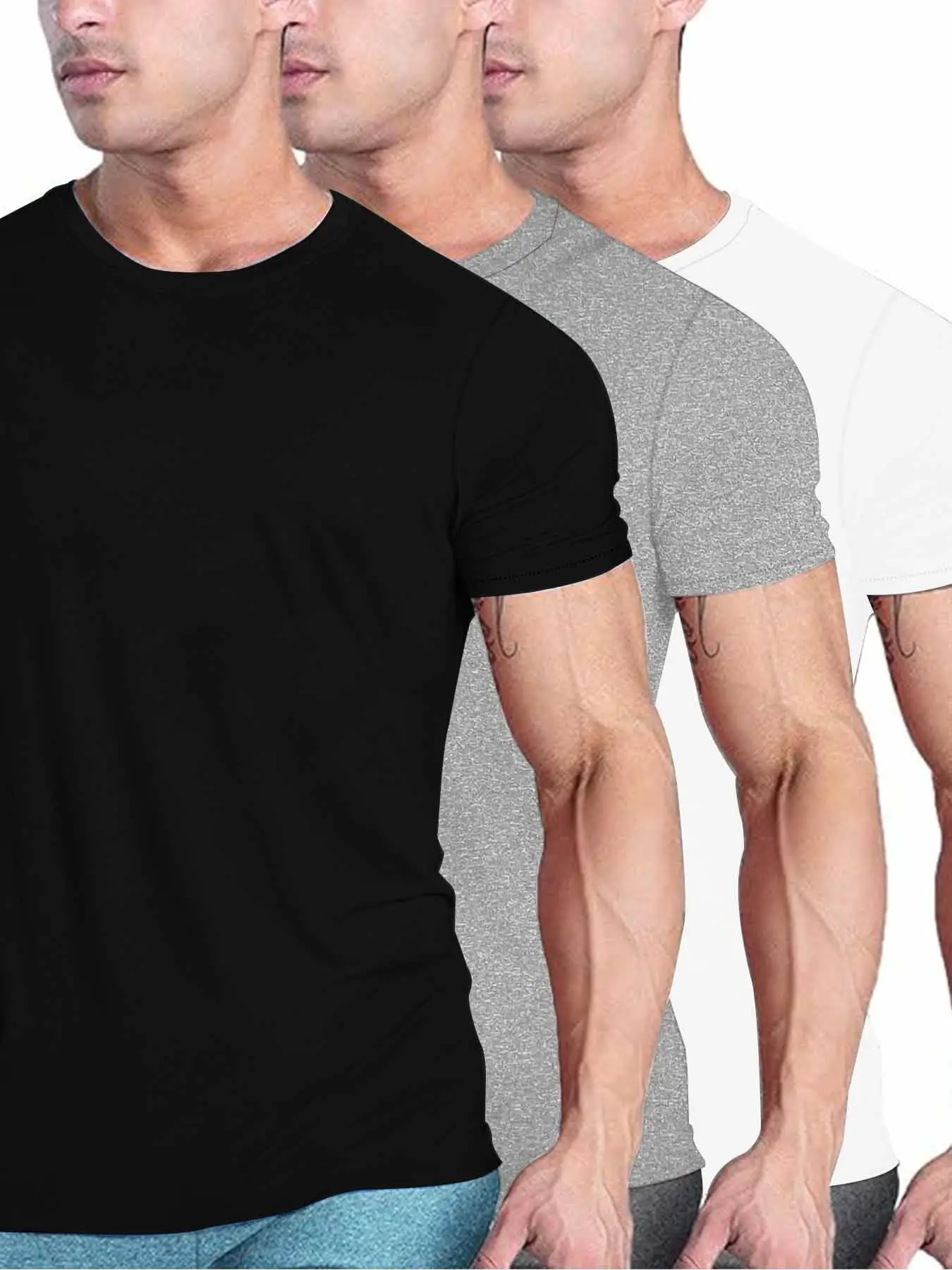 Men White Quick-Drying Crewneck T-Shirt — feature 11