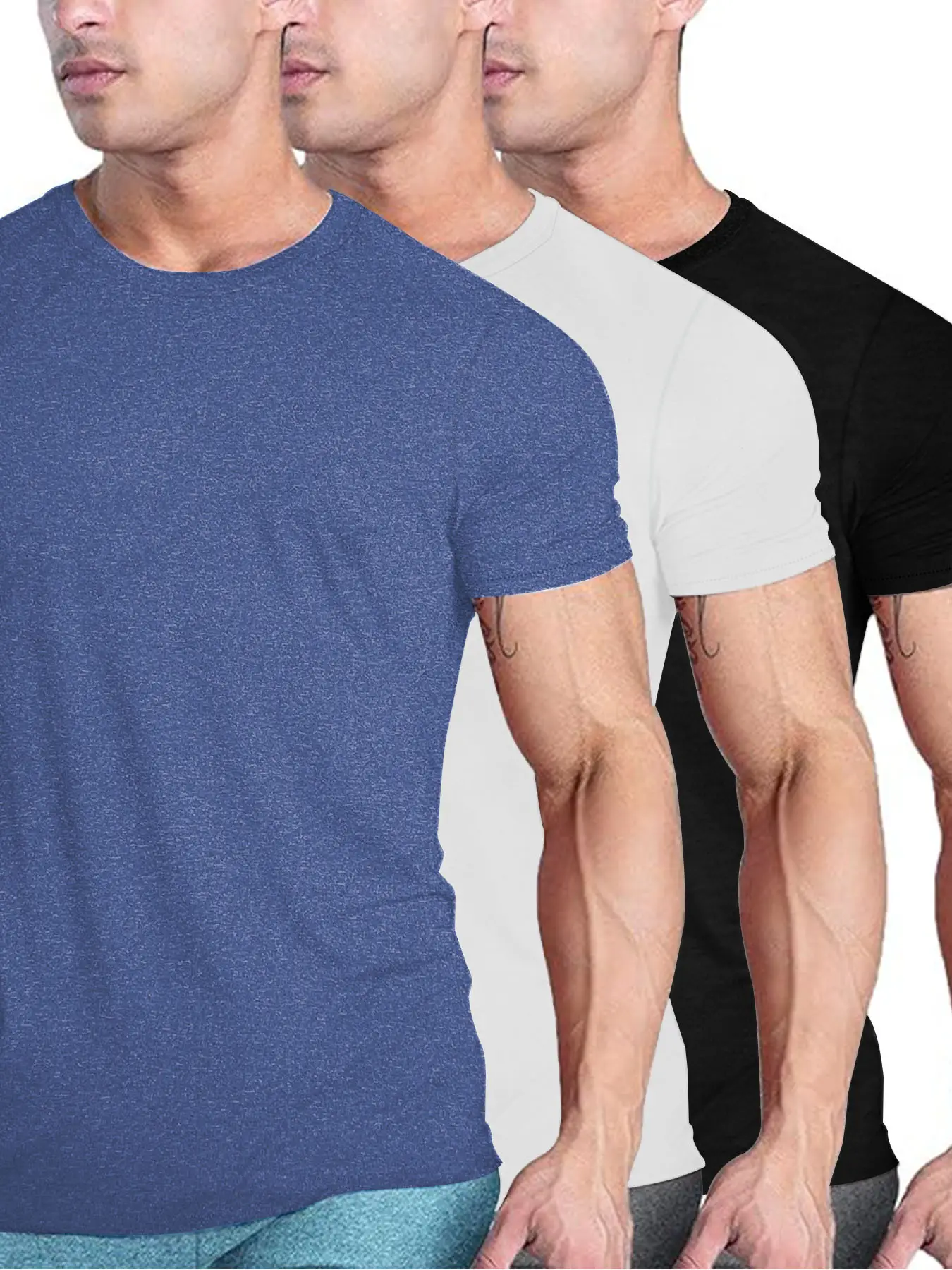 Men White Quick-Drying Crewneck T-Shirt — feature 12