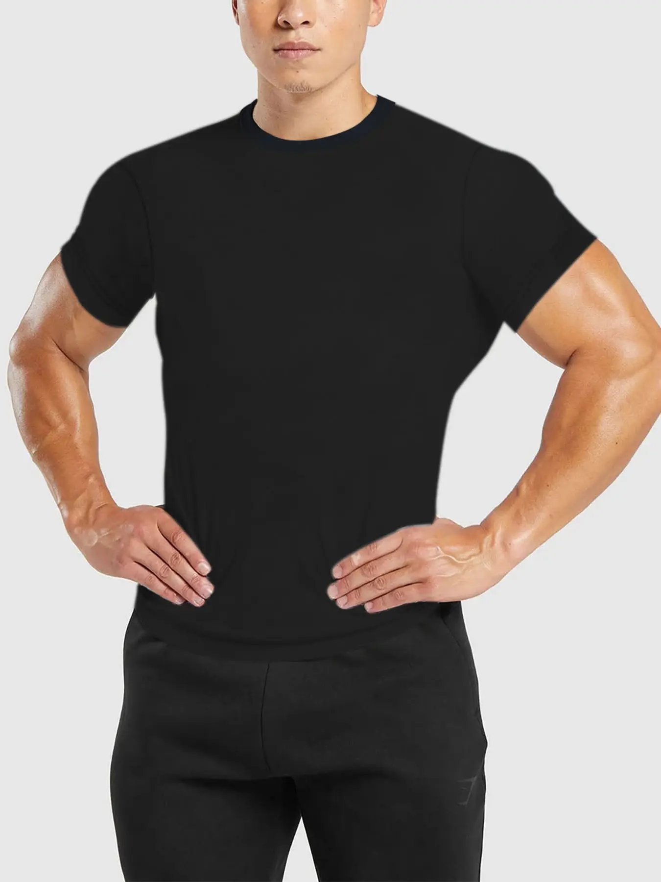 Men White Quick-Drying Crewneck T-Shirt