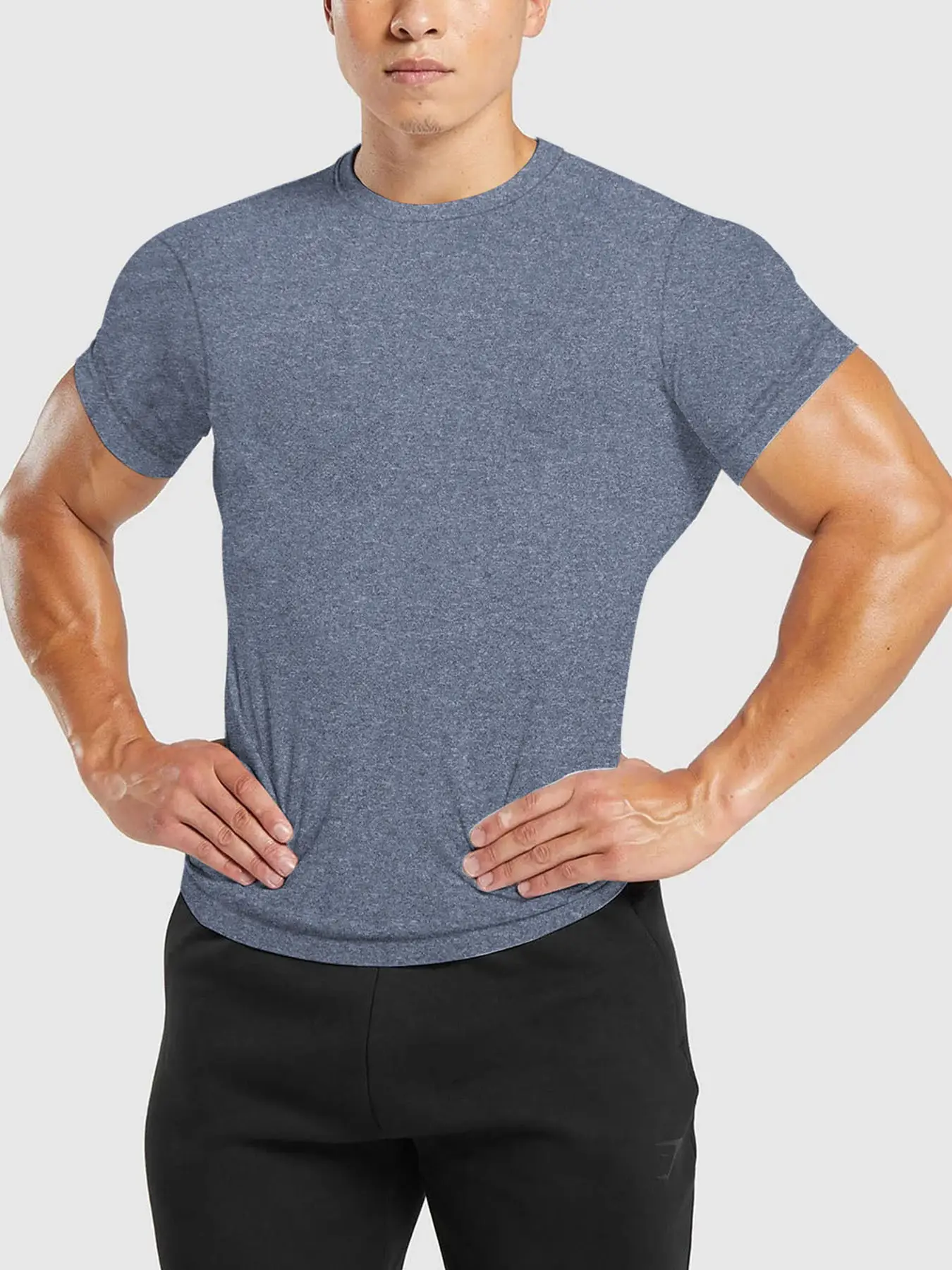 Men White Quick-Drying Crewneck T-Shirt