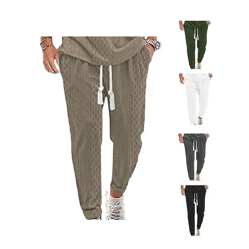 Cross-Border Men's Jacquard Drawstring Pants Large Spring Summer - Image 10