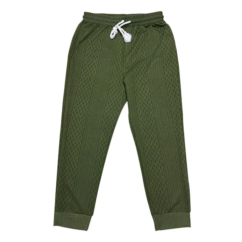 Cross-Border Men's Jacquard Drawstring Pants Large Spring Summer — feature 13