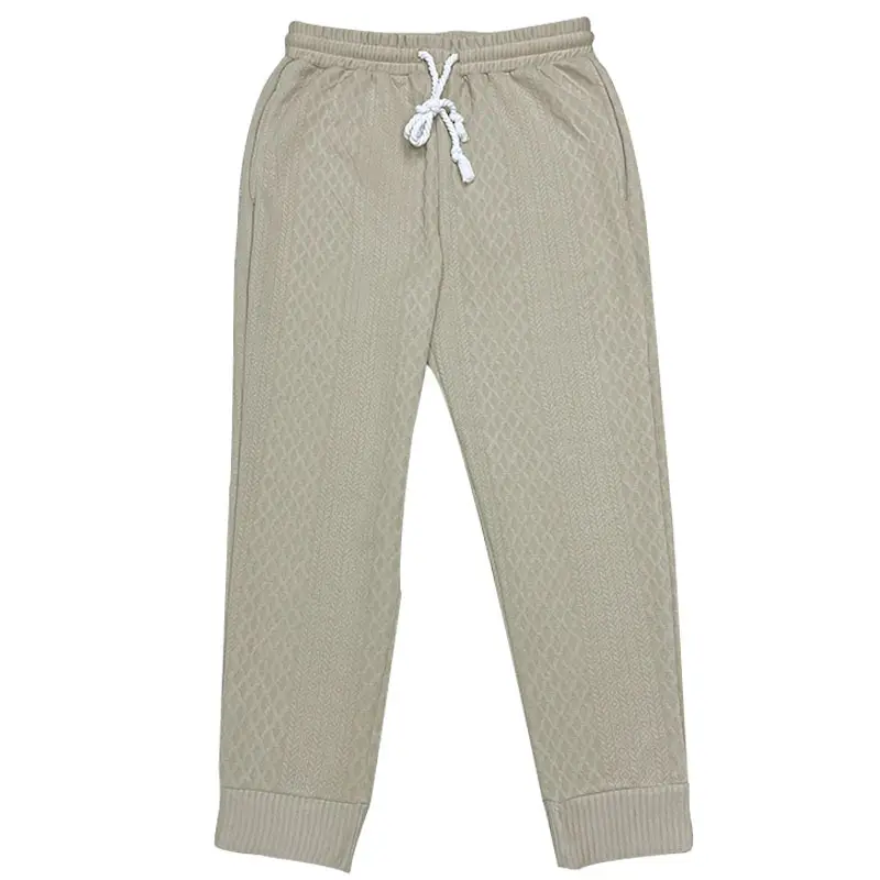 Cross-Border Men's Jacquard Drawstring Pants Large Spring Summer — feature 15