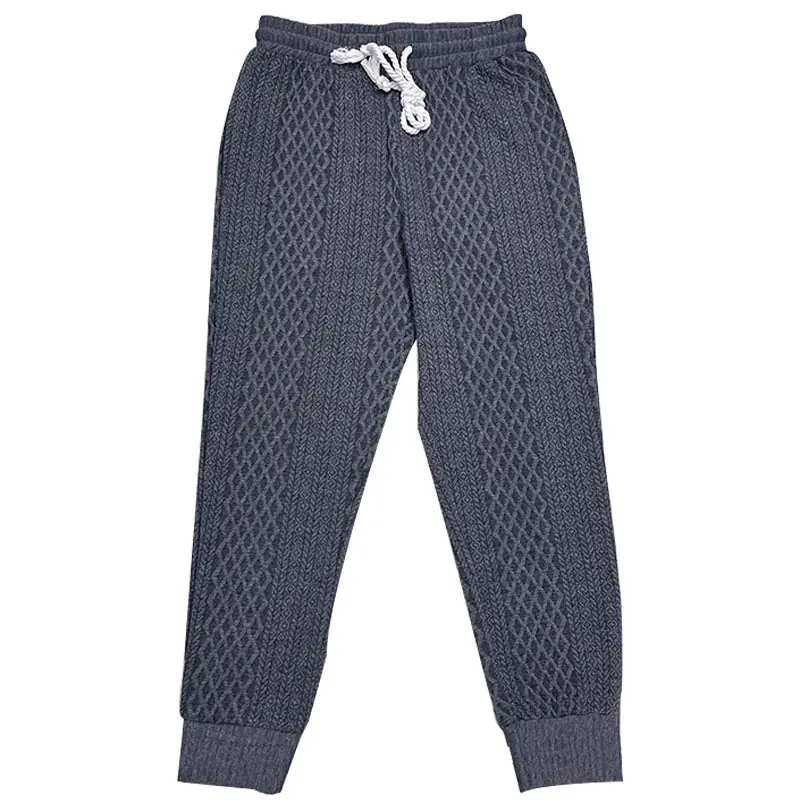 Cross-Border Men's Jacquard Drawstring Pants Large Spring Summer — feature 22