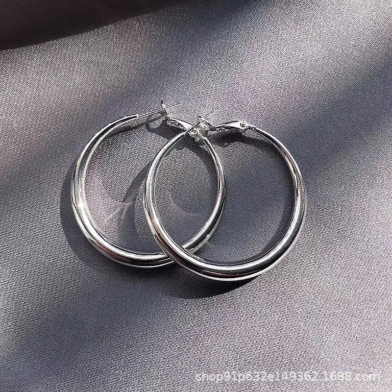 Women's Silver Circle Earrings 2023 Fashion — feature 8