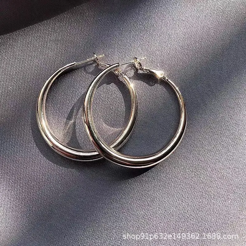 Women's Silver Circle Earrings 2023 Fashion