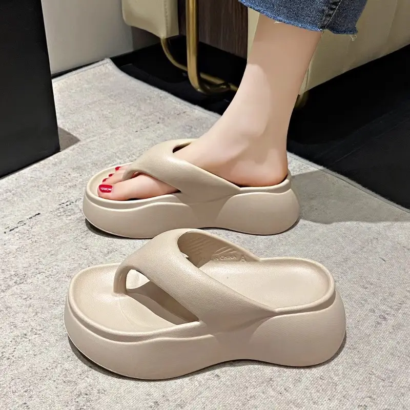 Thick-soled slippers women's summer wear thick-soled flip-flops step on excrement feeling thick-soled slippers eva slippers cross-border explosions - Image 9