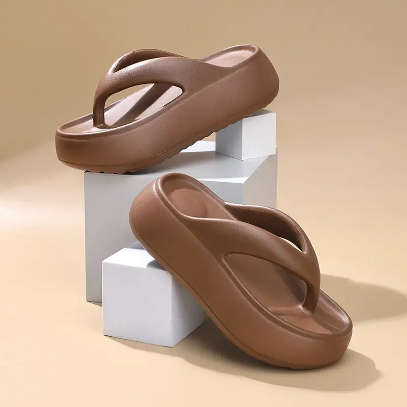 Thick-soled slippers women's summer wear thick-soled flip-flops step on excrement feeling thick-soled slippers eva slippers cross-border explosions - Image 4