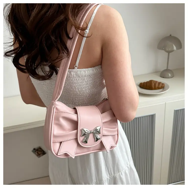 Black Bow Decorated Shoulder Bag for Women — feature 10