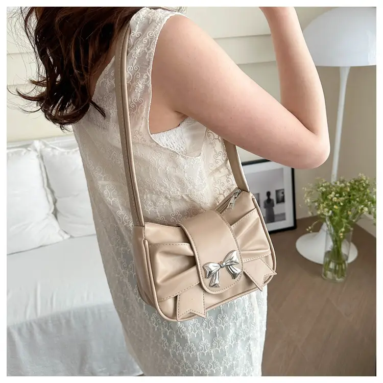 Black Bow Decorated Shoulder Bag for Women — feature 14
