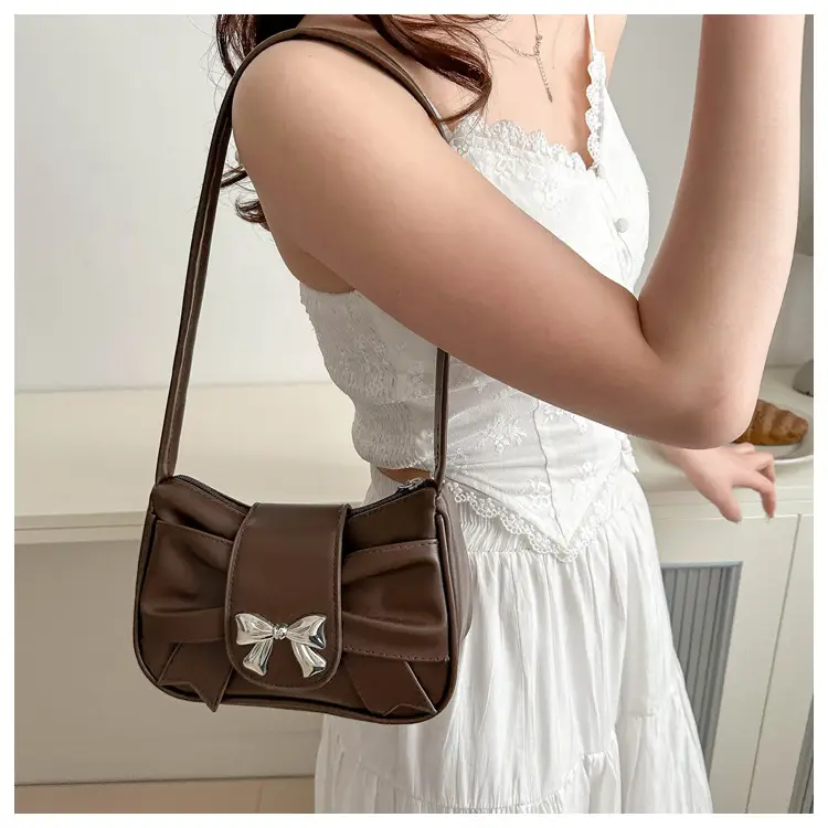 Black Bow Decorated Shoulder Bag for Women — feature 8