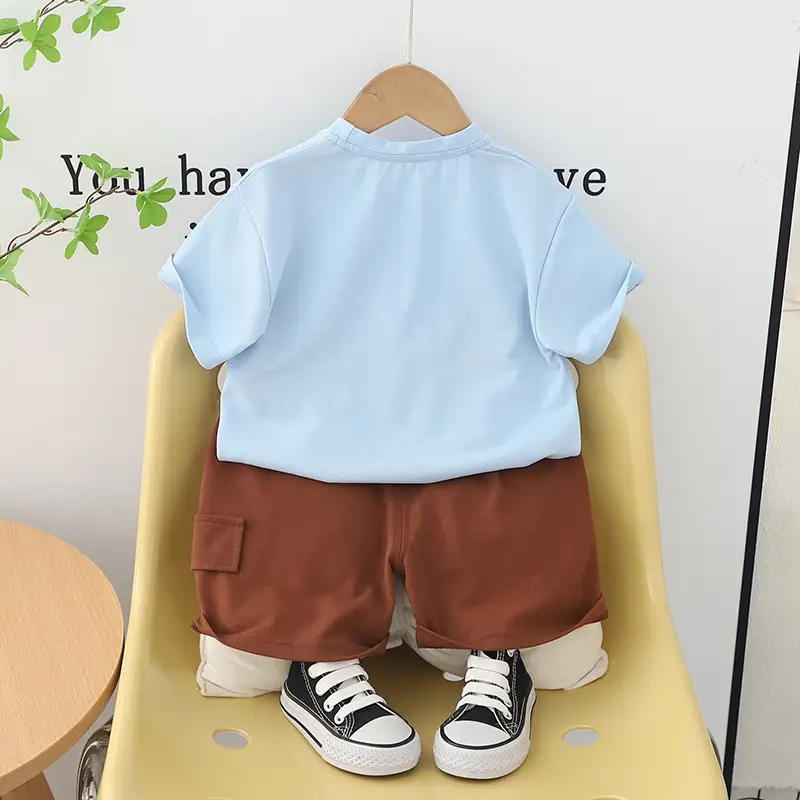 Boys T-Shirt Bear Print Short Sleeve Summer Wear - Image 4