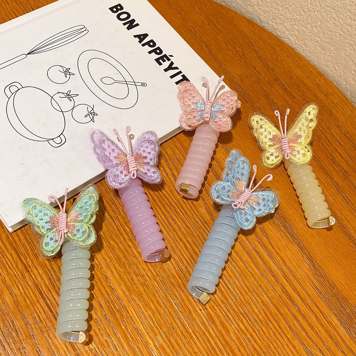 Butterfly Hair Band for Girls with Embroidered Design - Image 7