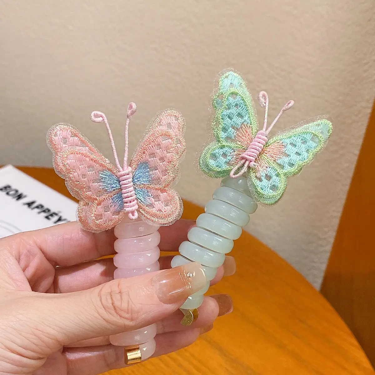 Butterfly Hair Band for Girls with Embroidered Design - Image 8